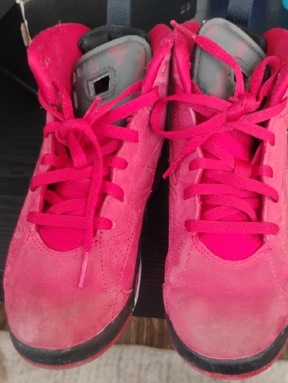 Jordan Women's Pink Suede High-Top Sneakers